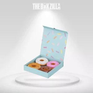 Custom donut boxes with a secure closure for effortless packaging