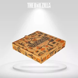 Custom kraft pizza packaging boxes with digital printing