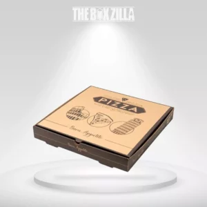 custom corrugated kraft paper pizza boxes with graphics on front