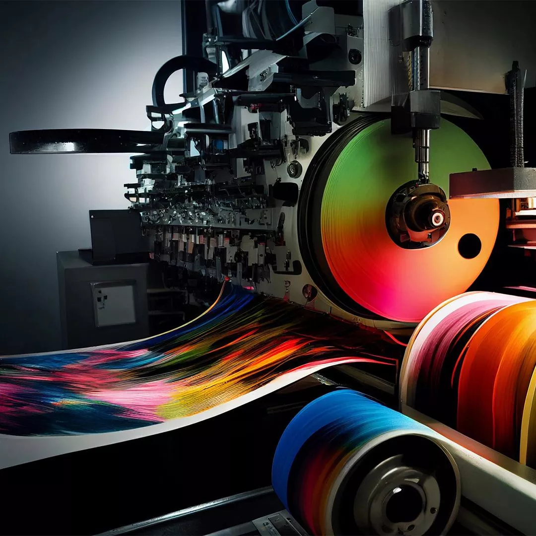 Offset printing uses oil and water to separate printable and non-printable areas