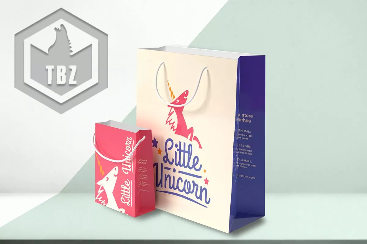 Custom retail paper bags with logo