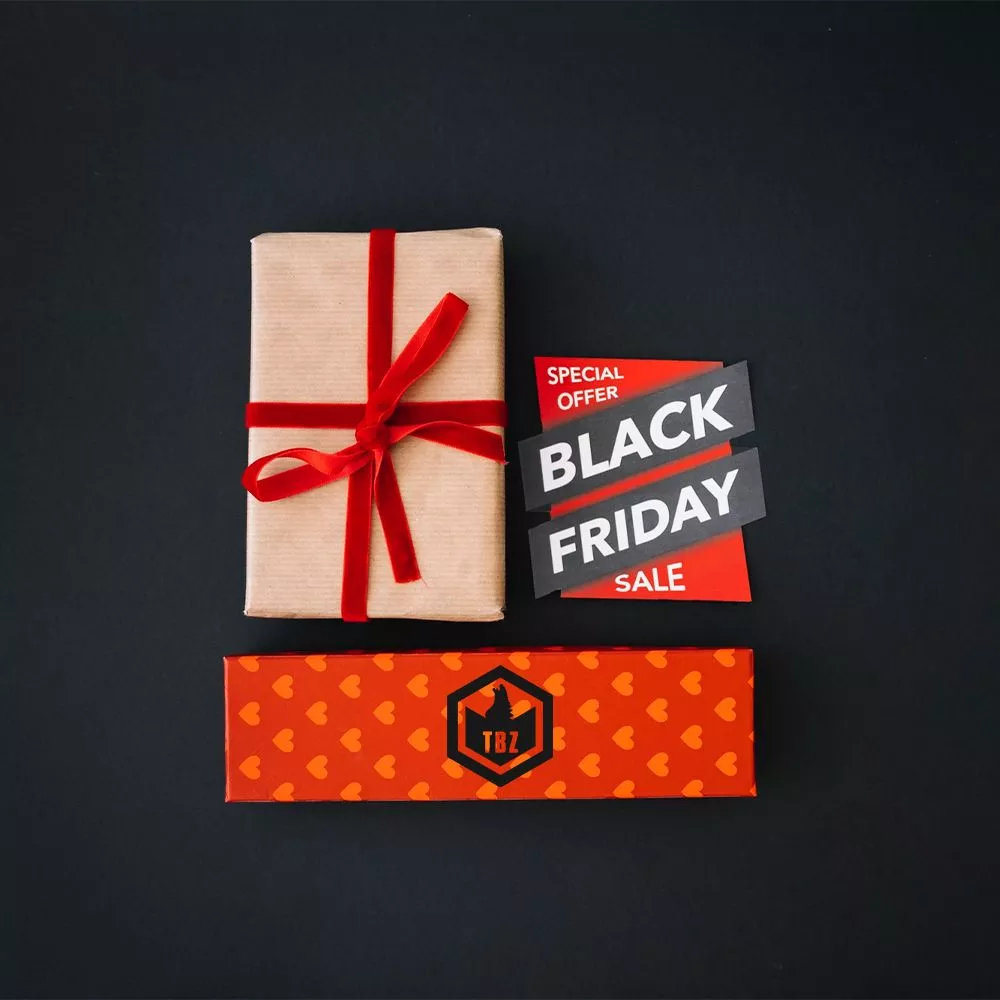 Custom black friday retail packaging boxes with special sale offer