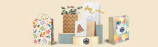 Custom printed paper bags with logo