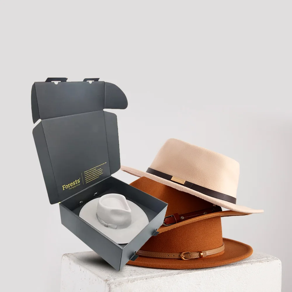 Custom Fedora hat boxes with premium hat packaging