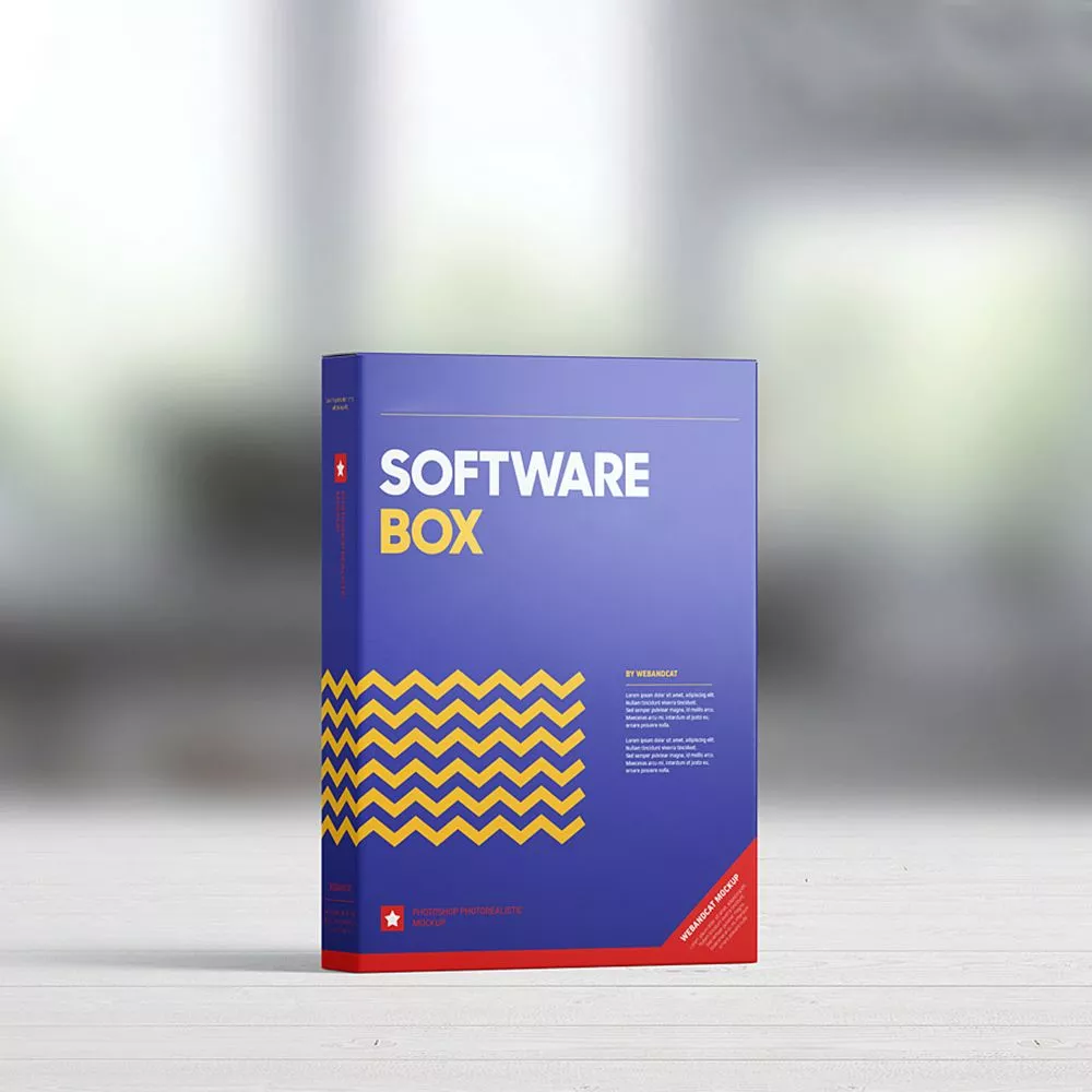 Custom software boxes packaging show vibrant design