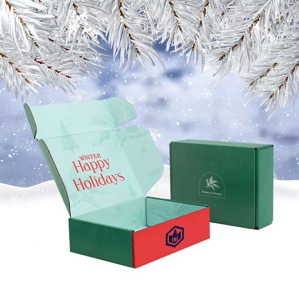 Winter holiday packaging for celebrating happiness