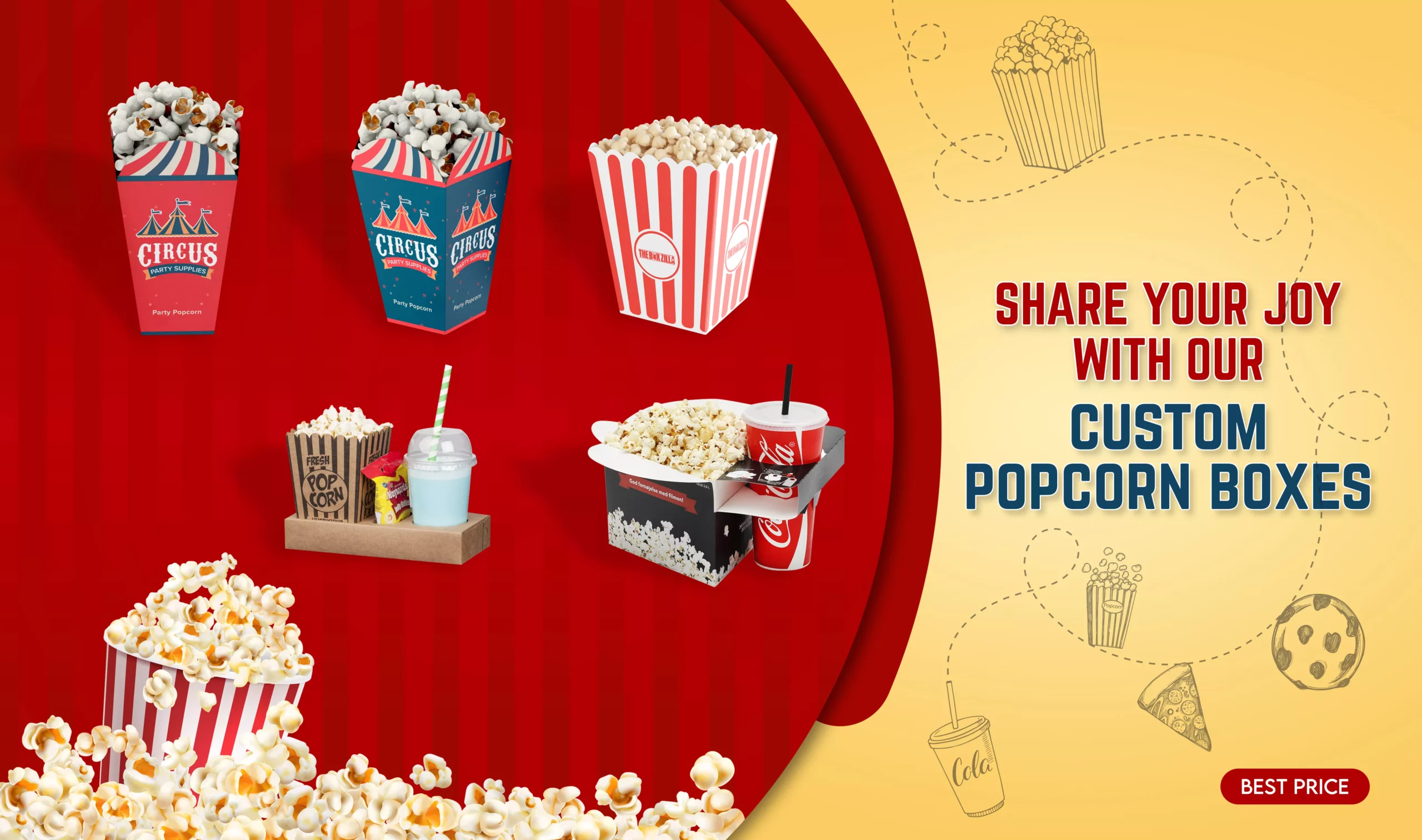 Custom Popcorn Box Web Banner