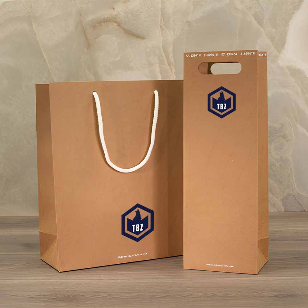 Custom kraft paper bags with printed logo