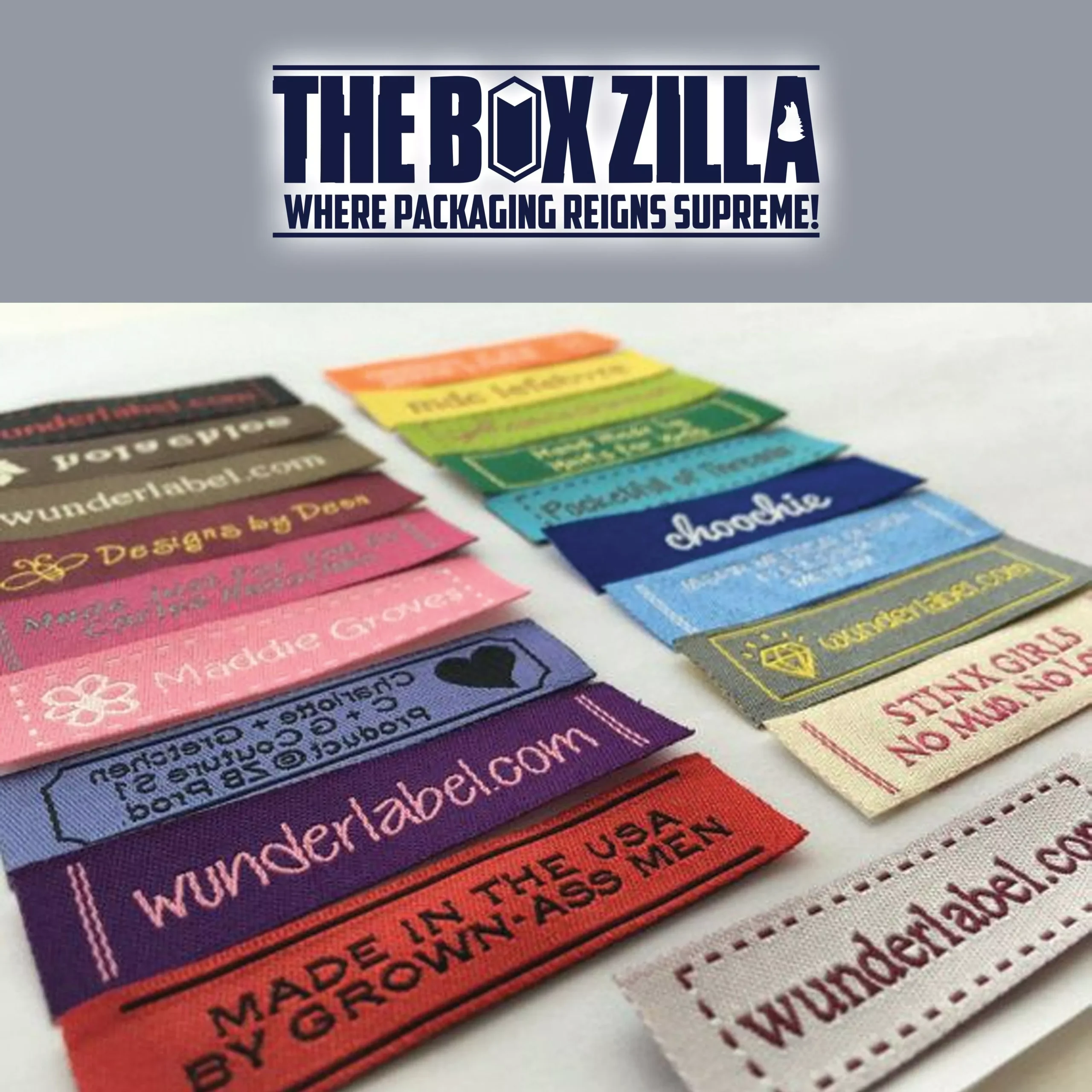 Custom fabric woven tags for clothing labels