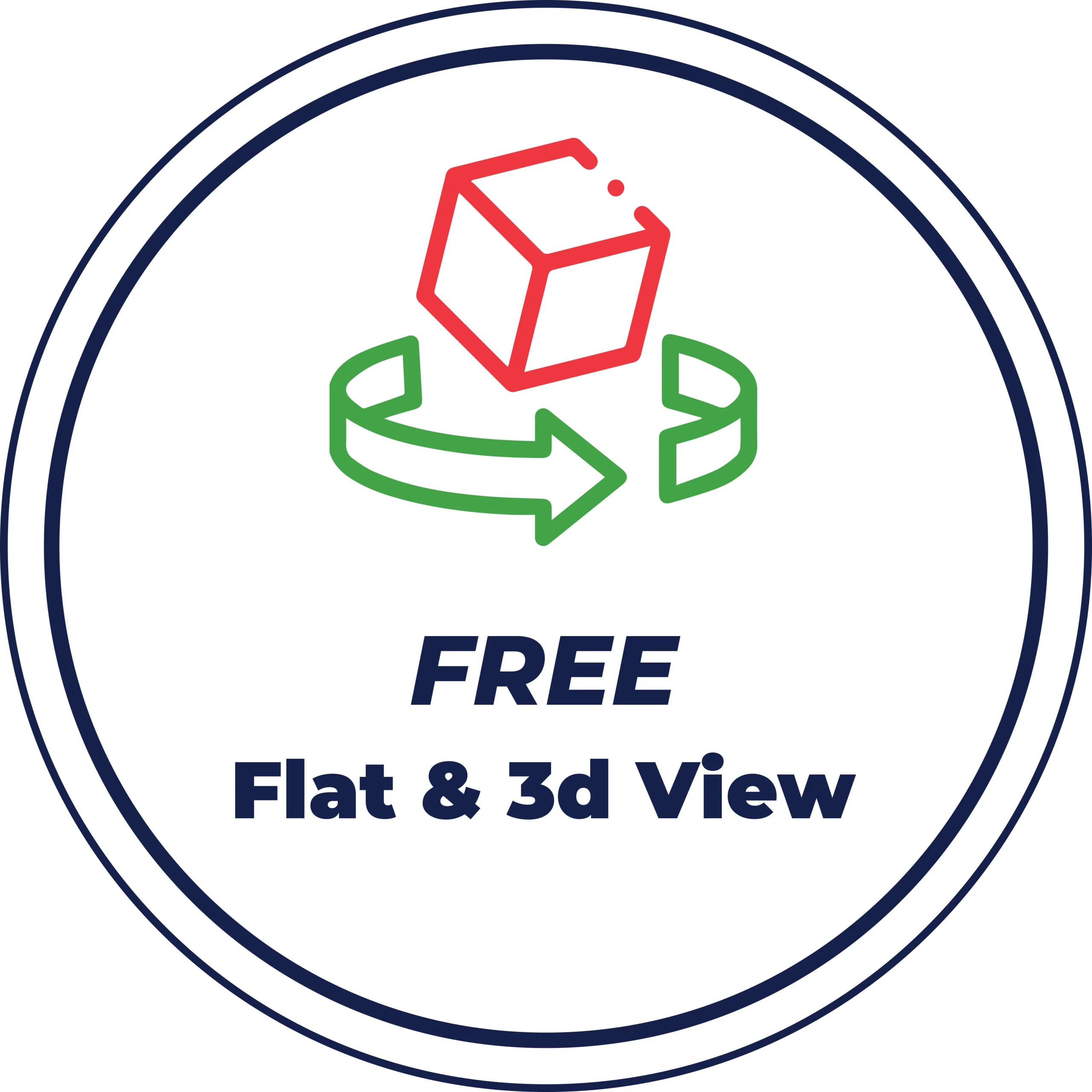 Free Flat with 3d view