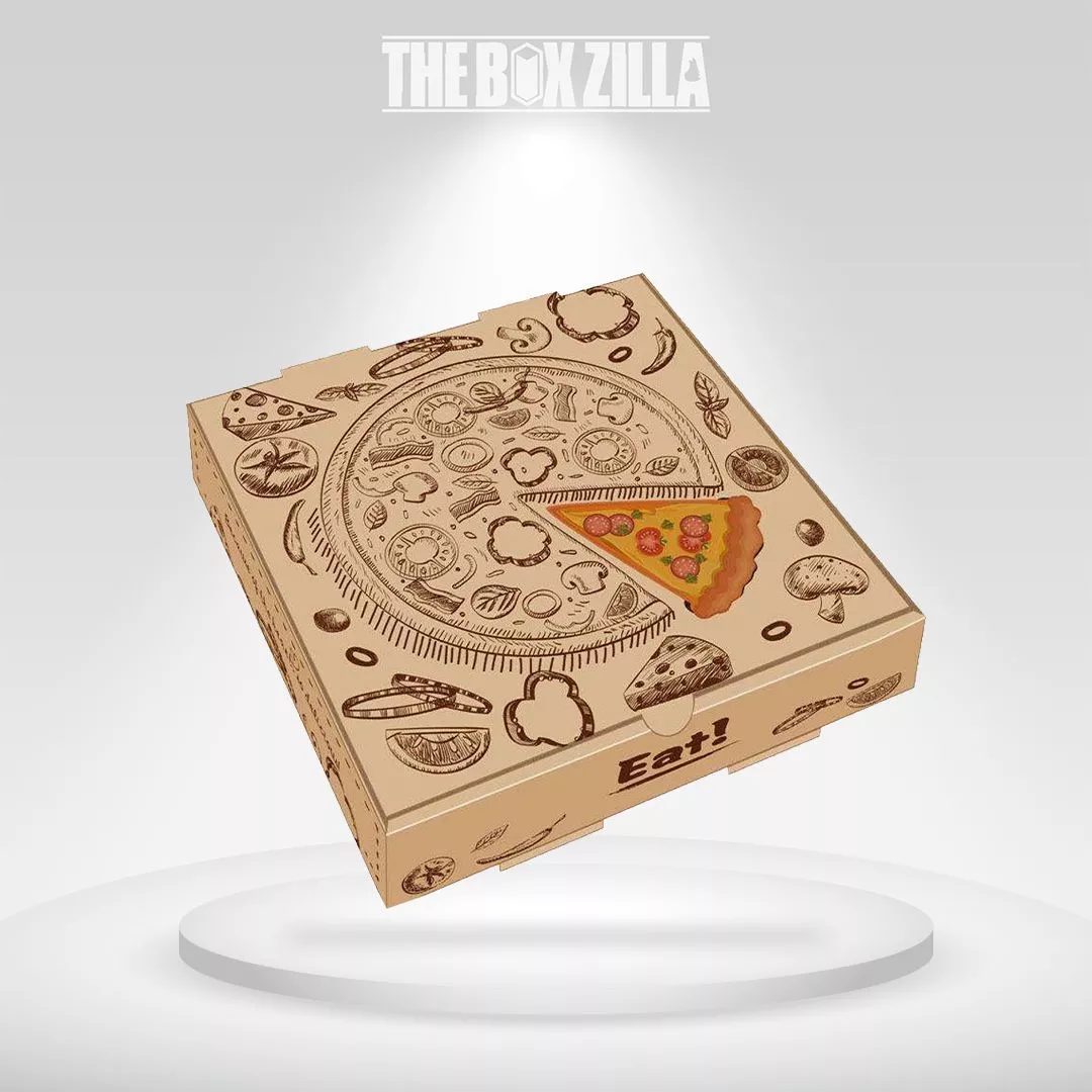 Custom kraft pizza boxes with personalized printing for unique branding