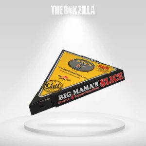 Custom single slice Pizza boxes with 'Big Mama's Slice' logo