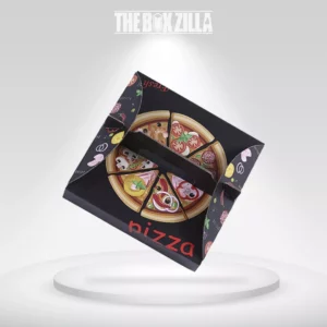 Custom luxury pizza box designed with a gable shape