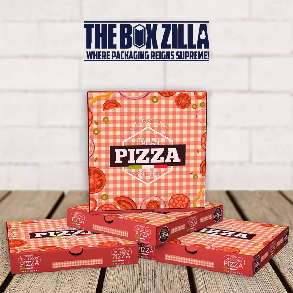 Custom round pizza boxes