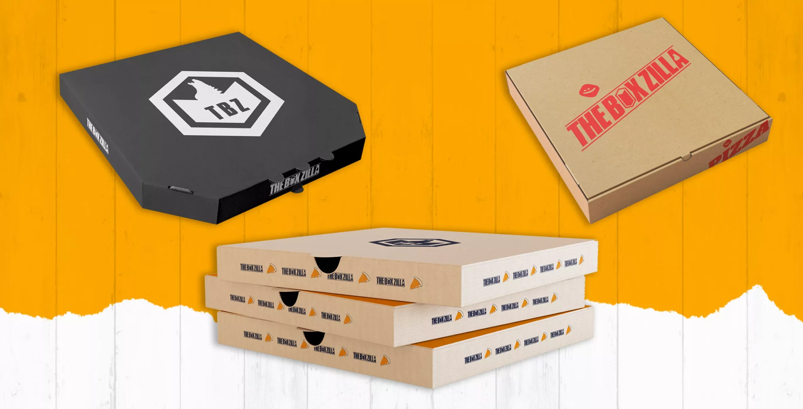 Custom pizza boxes with logo at wholesale