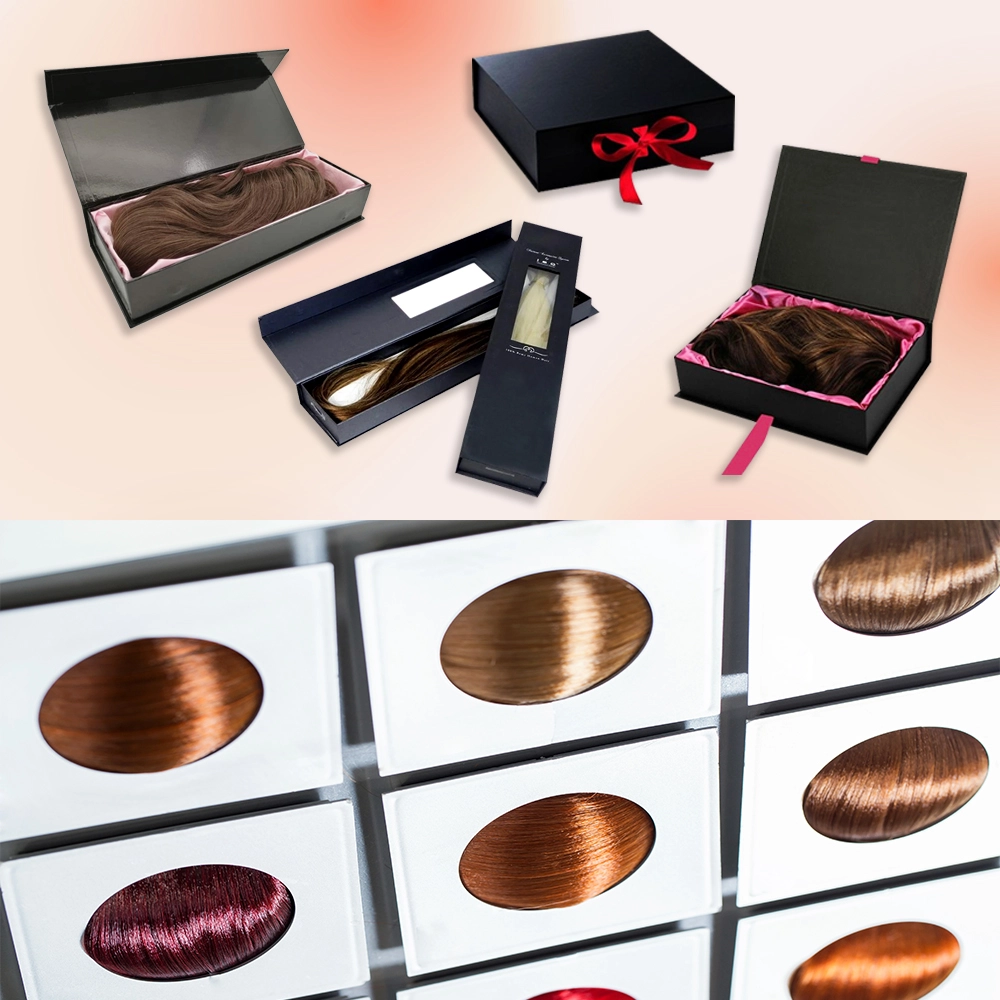 Custom wig packaging boxes wholesale